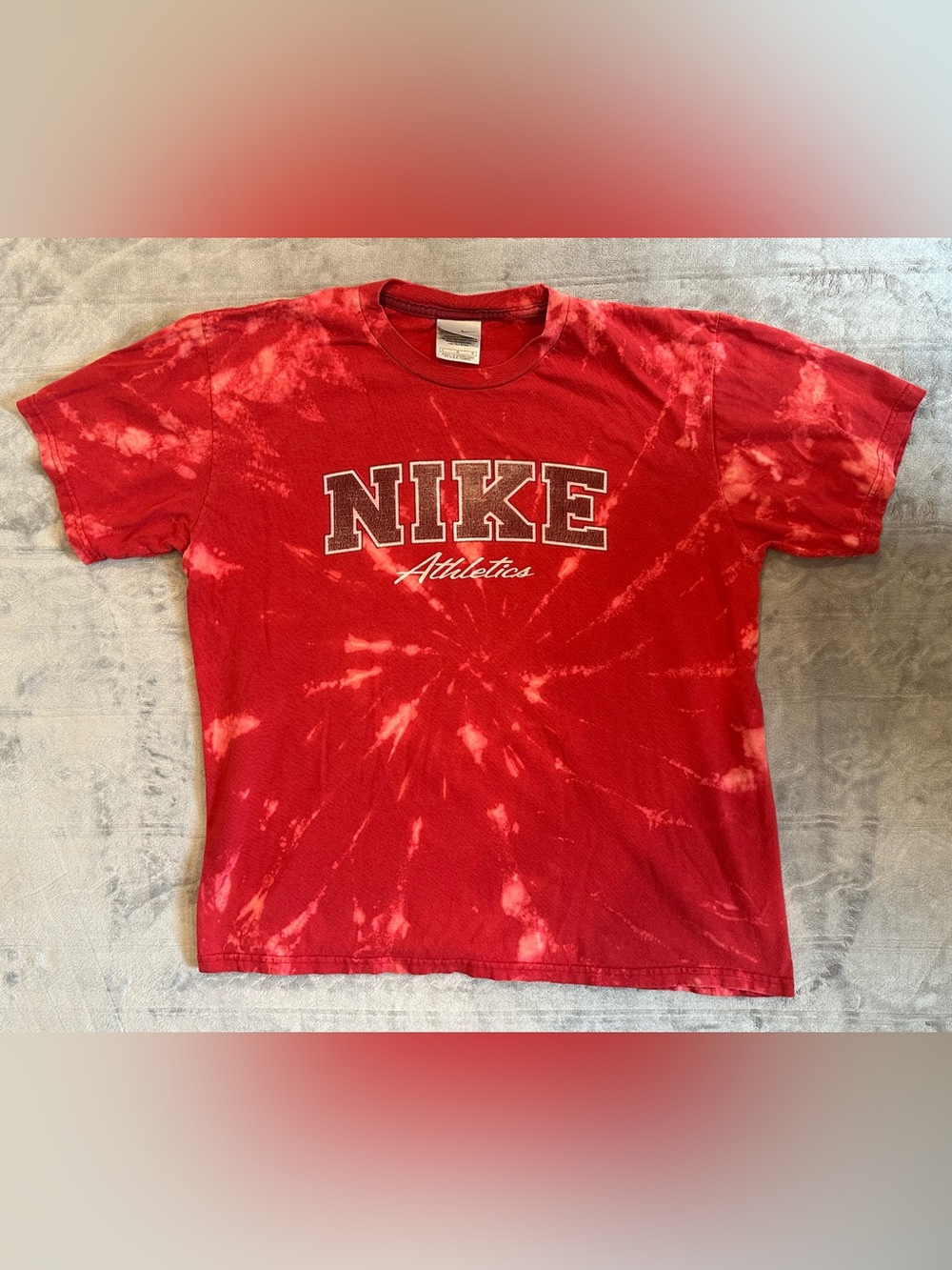 Nike Red Tie-Dye Athletics Crewneck Tee
